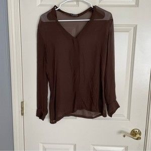 Gianni Versace vintage brown  silk blouse size S